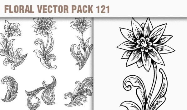designious vector floral 121 small New Products from Designious.com: 20 Awesome Vector Packs, 10 Urban T shirt Designs & 2 New Freebies