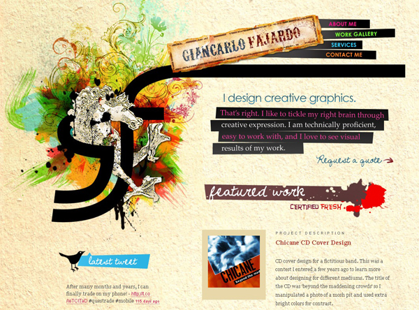 20 amazing Designer portfolio websites 2012 18 20 Amazing Designer Portfolio Websites from 2012