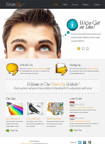 Showcase free innovative web templates 15 Showcase of 20 Free Innovative Web Templates from 2012