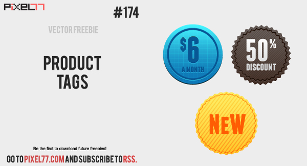 pixel77 free vector product tags 1001 600 Free Vector of the Day #174: Product Tags
