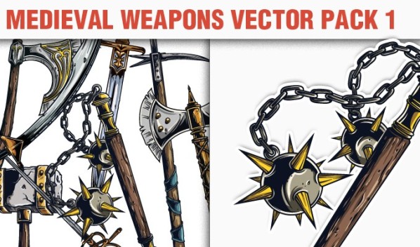 designious vector medieval weapons 1 small A Massive New Collection of Christmas Vectors, Ps Brushes & More from Designious.com