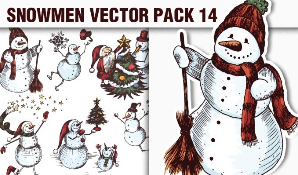 designious vector snowmen 14 small A Massive New Collection of Christmas Vectors, Ps Brushes & More from Designious.com
