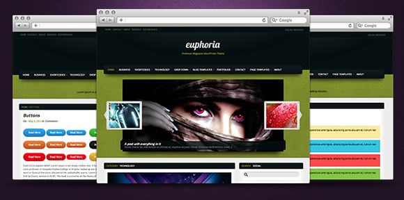 Euphoria Giveaway   Win 3 Premium Rockable WordPress Themes worth $447!