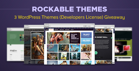 thumbnail Giveaway   Win 3 Premium Rockable WordPress Themes worth $447!