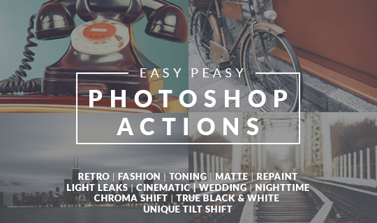 Easy Peasy Photoshop Actions – 71 Super Premium Actions for Only $24